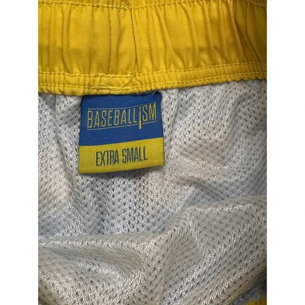 Baseballism Swim Trunks XS Blue Hot Dog Baseball Board Shorts 6